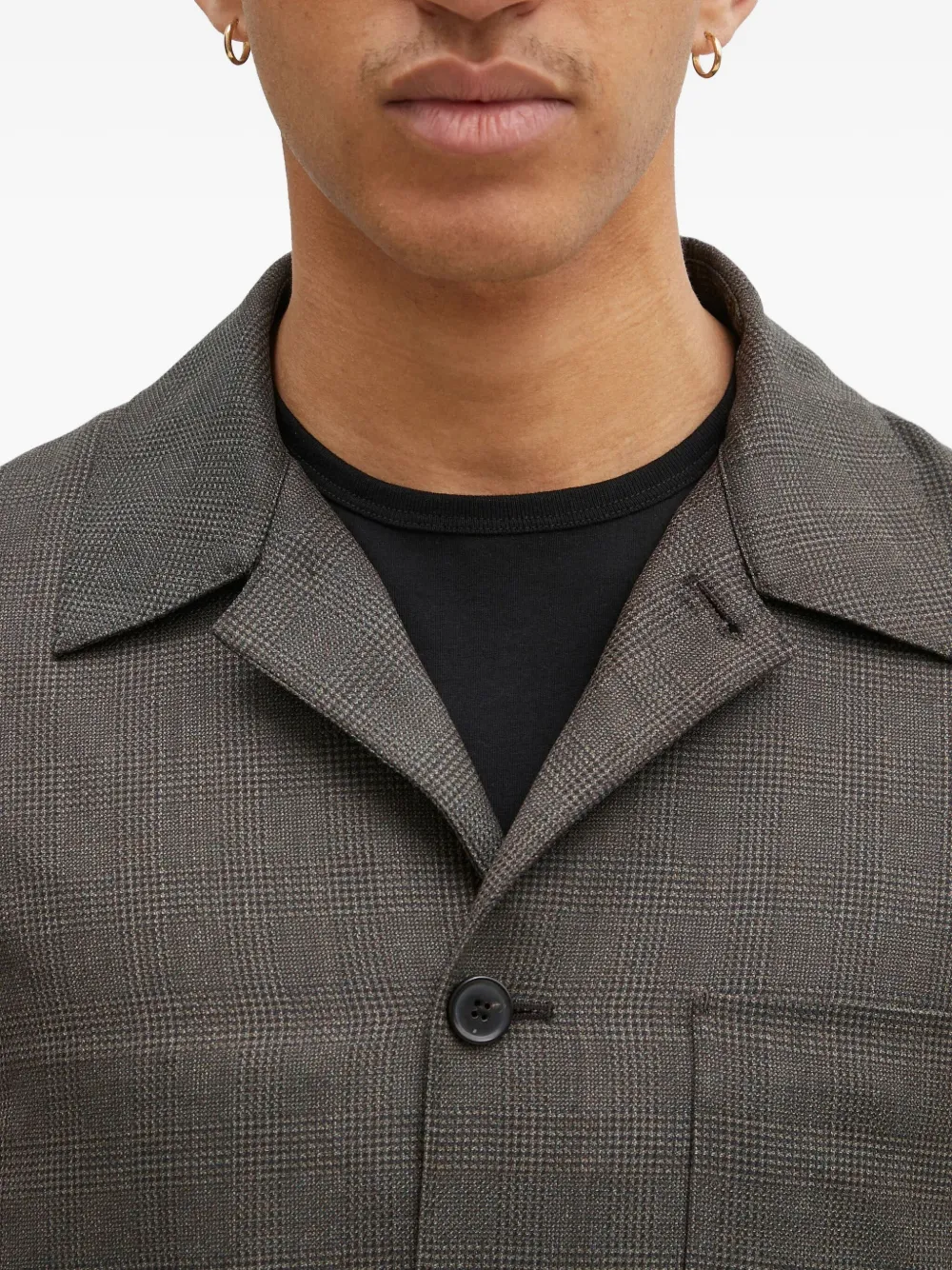 Paul Smith Geruit jack met zak Grijs