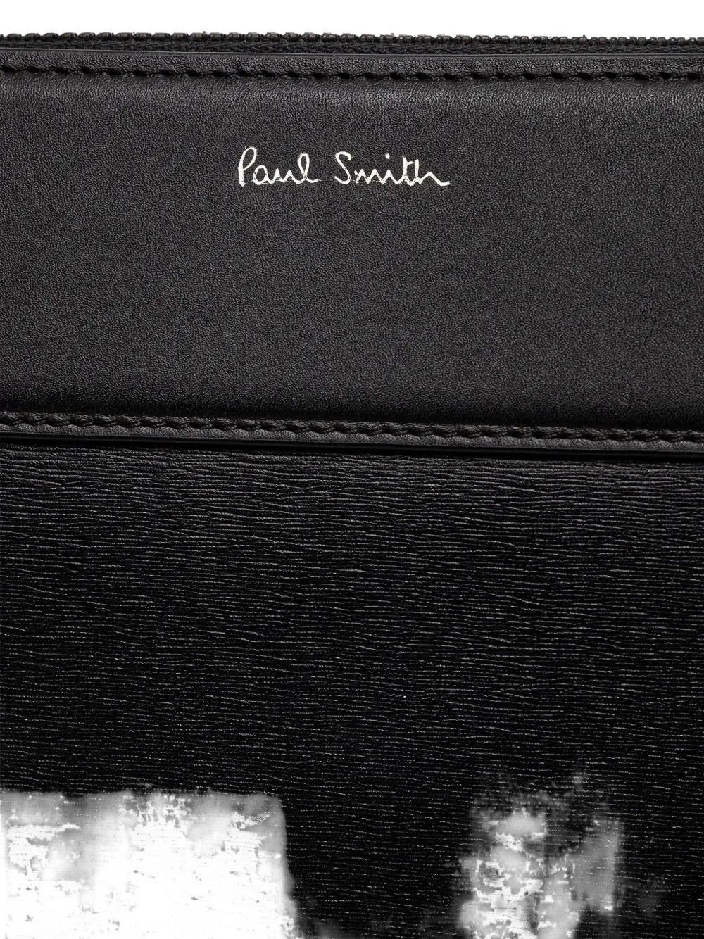 Paul Smith zip-top leather laptop bag Zwart