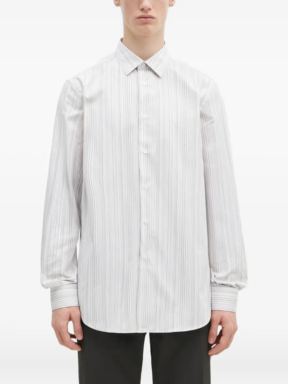 Paul Smith pinstripe long-sleeve shirt - ホワイト Paul Smith pinstripe long-sleeve shirt - ホワイト