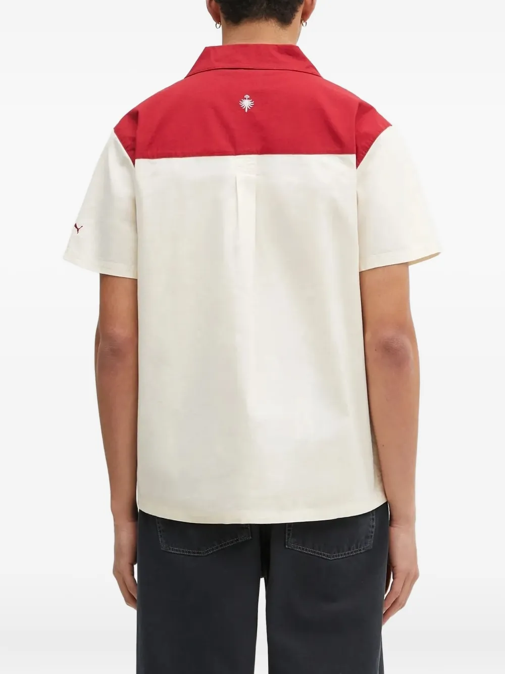 PUMA floral-print two-tone shirt Wit