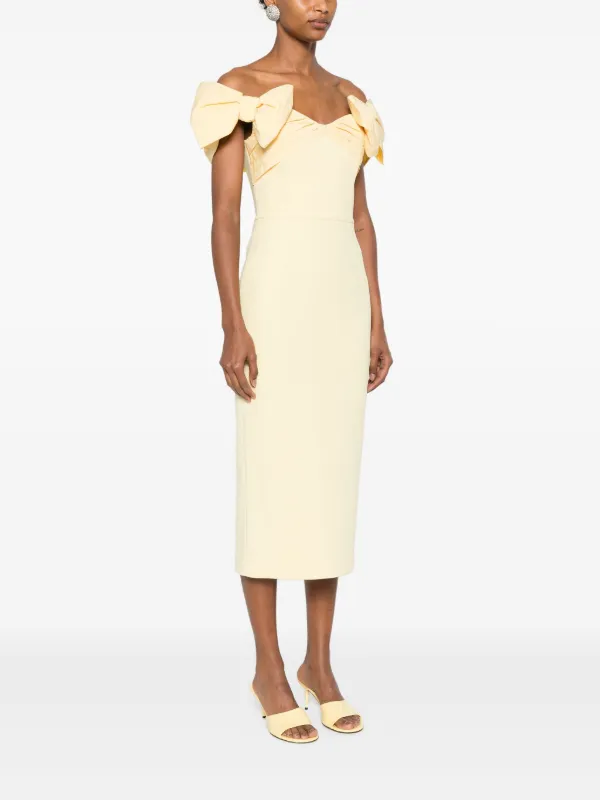 Rebecca Vallance Lulu Bow Dress - Yellow