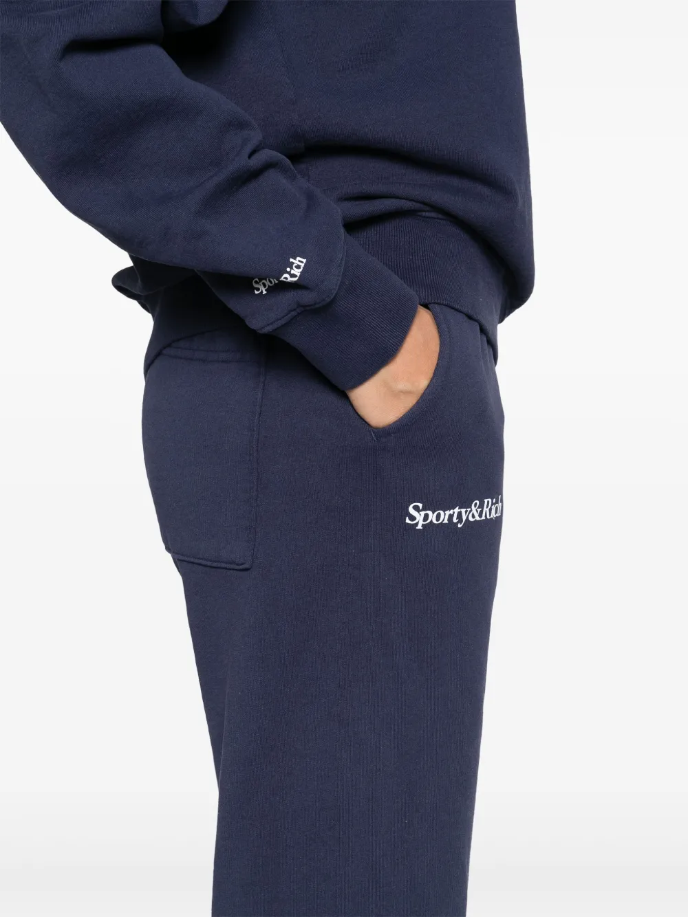 Sporty & Rich Katoenen trainingsbroek Blauw