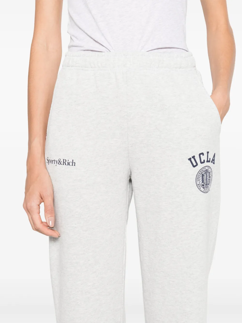 Sporty & Rich Trainingsbroek in katoenblend Grijs