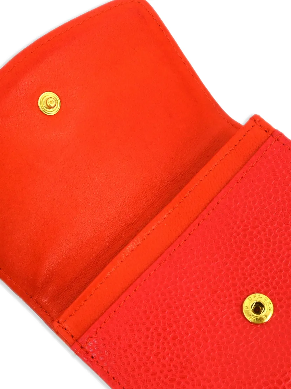 Pre-owned Chanel 1998 Cc Coin Purse In Red