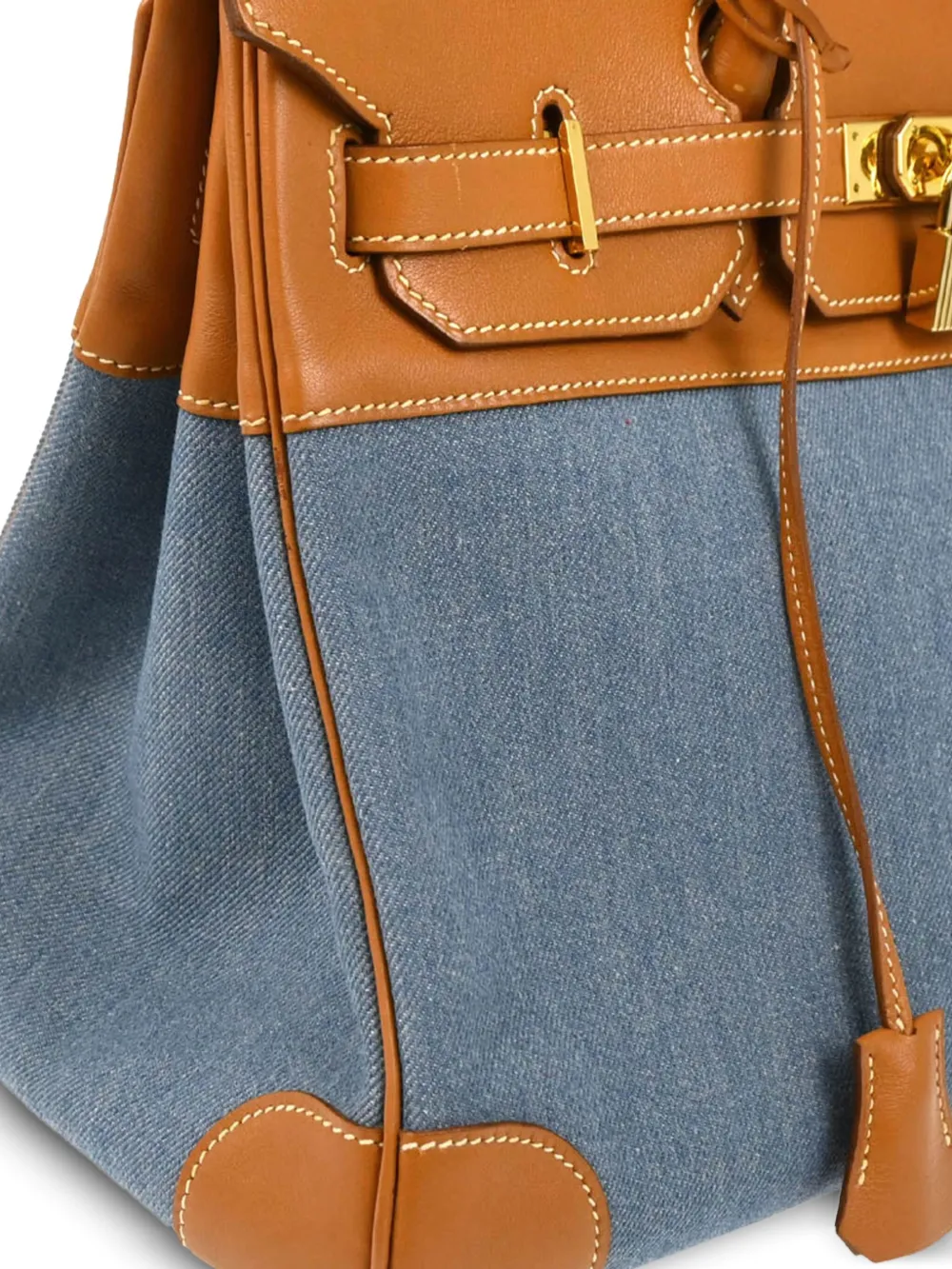 Pre-owned Hermes 1998 Birkin 35 Tote Bag In Blue
