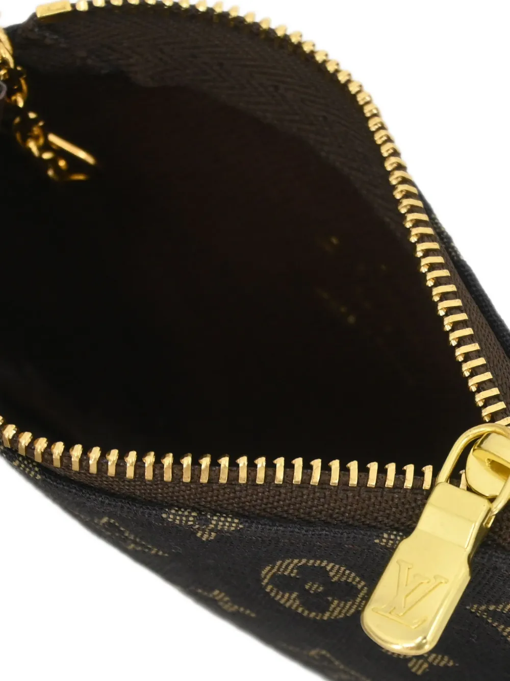 Pre-owned Louis Vuitton 2009 Mini Lin Wallet In Brown
