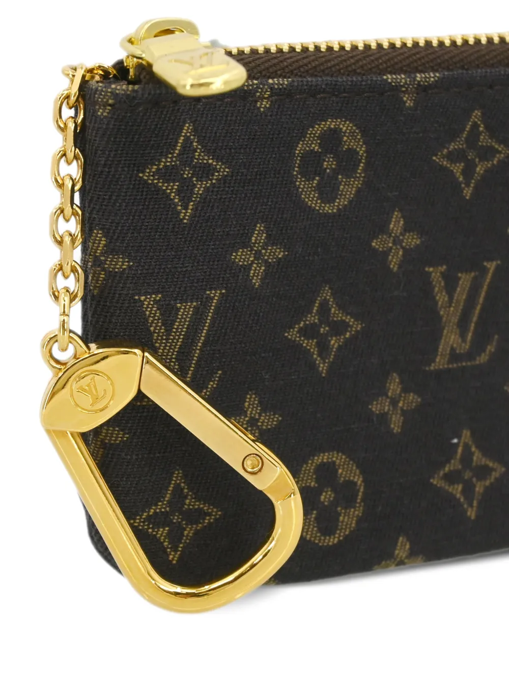 Pre-owned Louis Vuitton 2009 Mini Lin Wallet In Brown