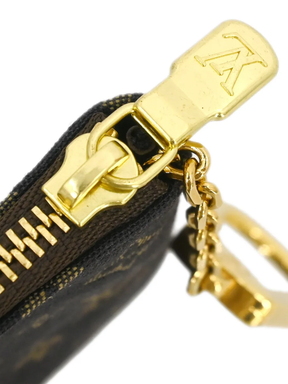 Pre-owned Louis Vuitton 2009 Mini Lin Wallet In Brown