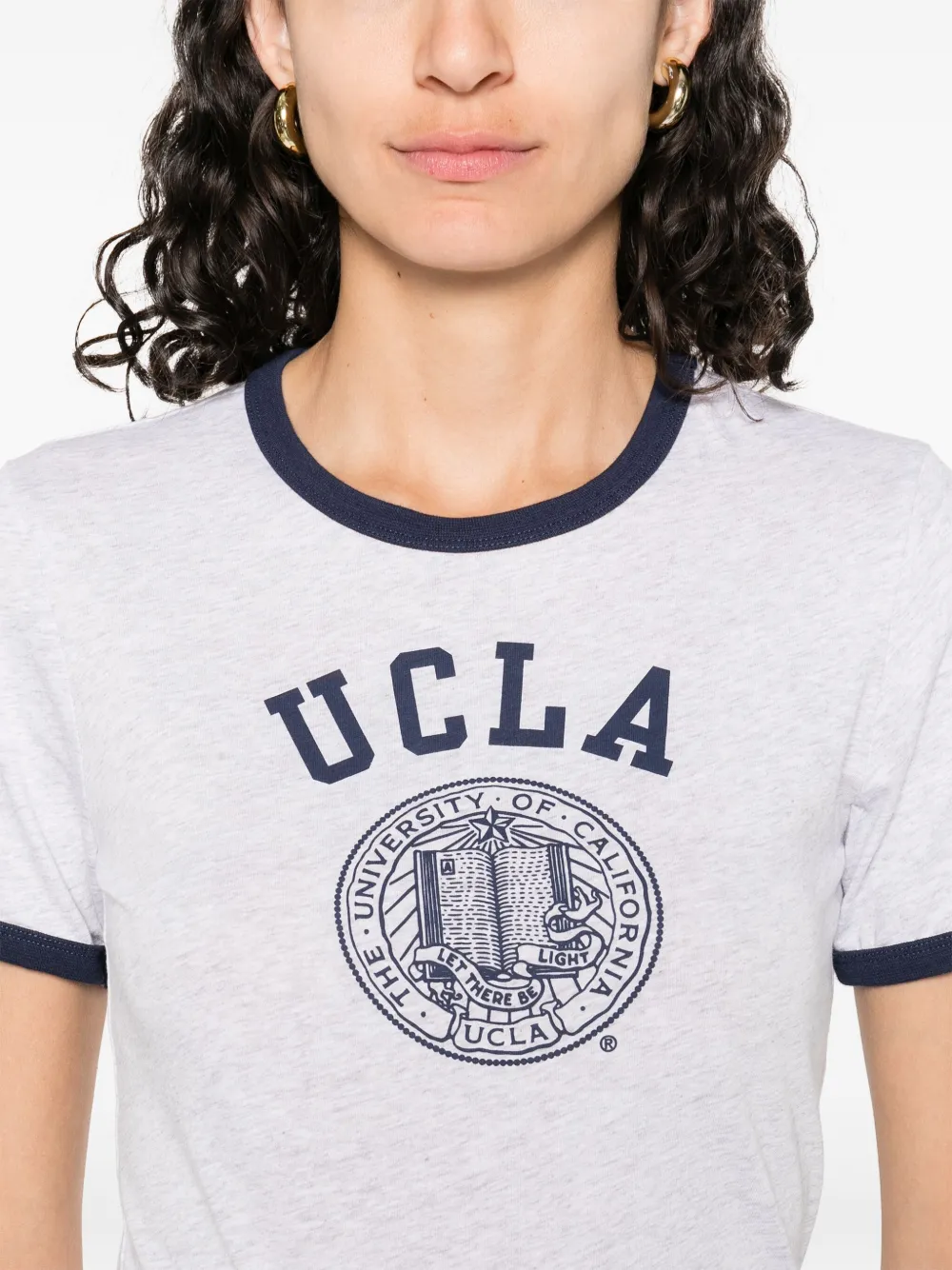 Sporty & Rich Katoenen T-shirt Grijs