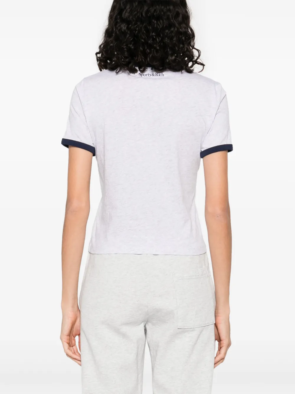 Sporty & Rich Katoenen T-shirt Grijs