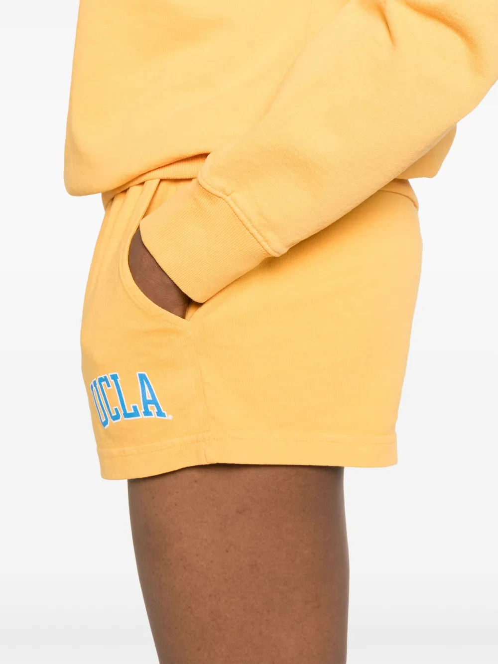 Sporty & Rich Katoenen shorts Geel