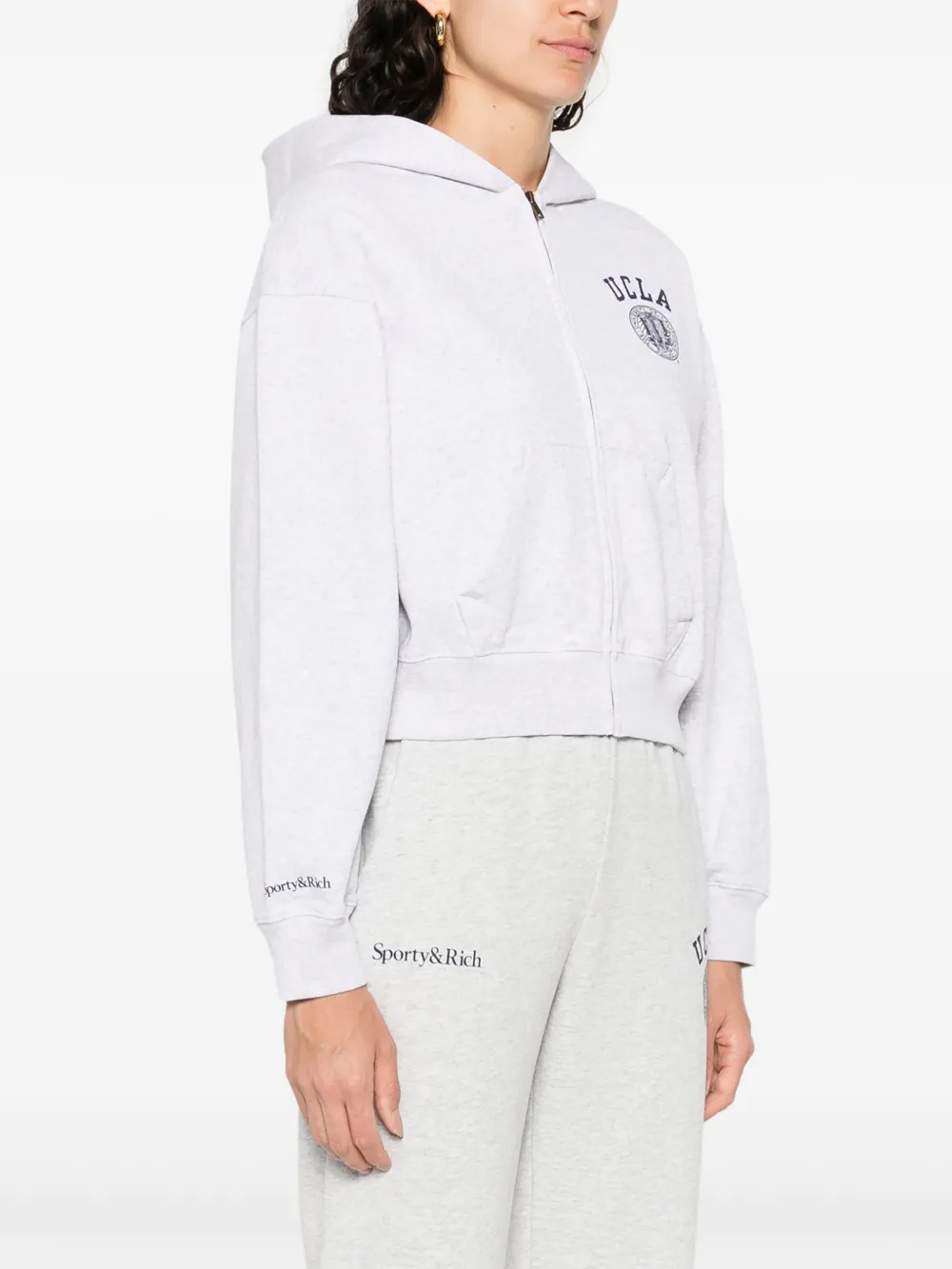 Sporty & Rich UCLA hoodie met rits Grijs
