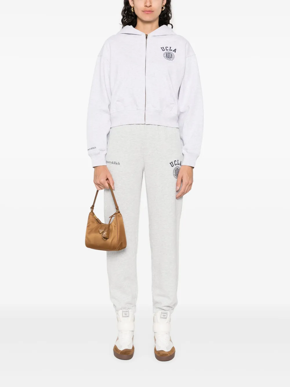 Sporty & Rich UCLA zip-up hoodie - Grijs