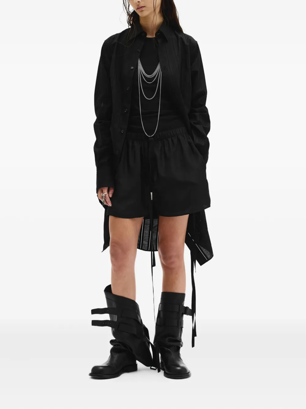 Ann Demeulemeester Sandrina high-comfort shirt - Zwart