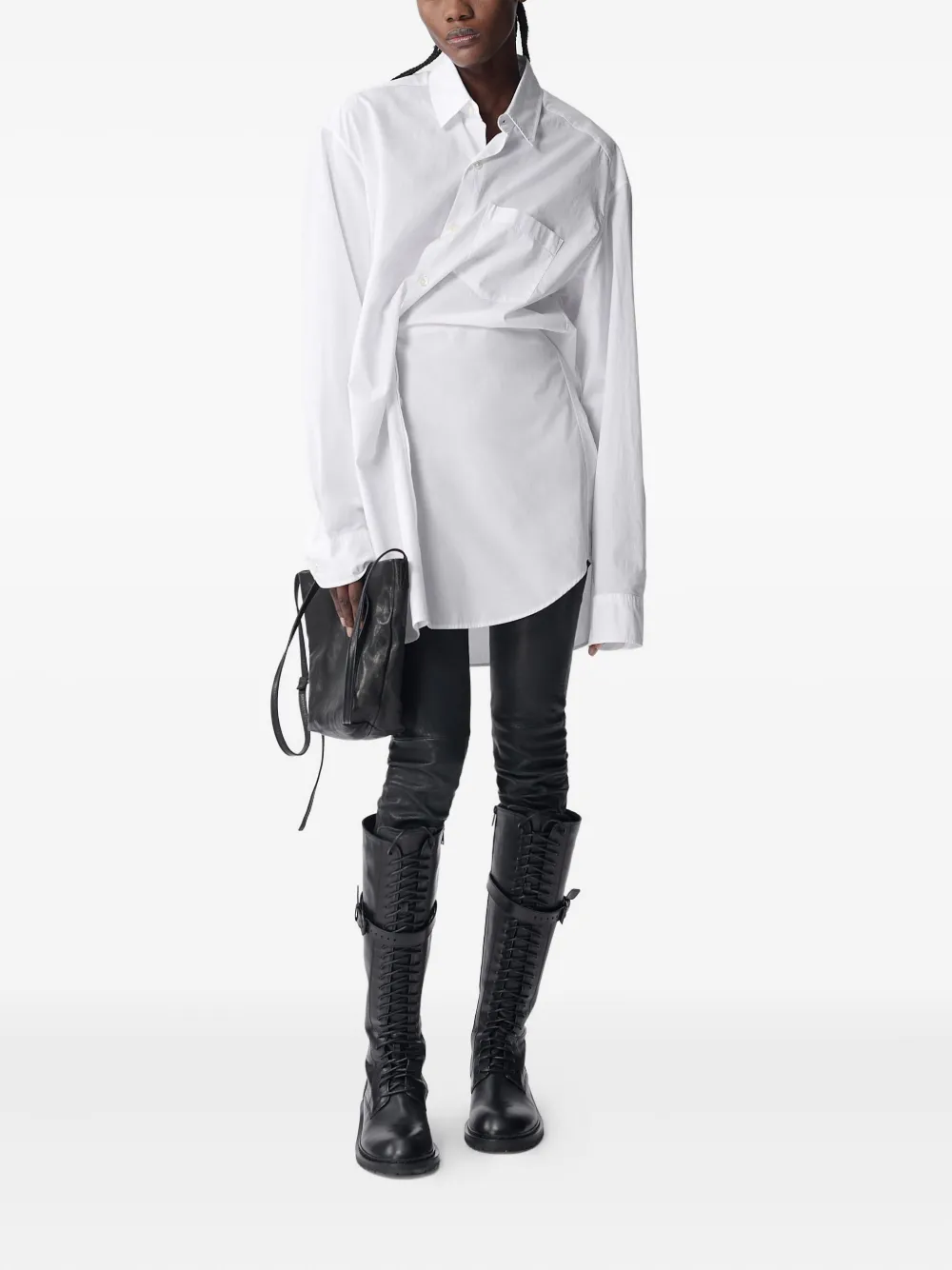 Ann Demeulemeester Florence leather leggings - Zwart