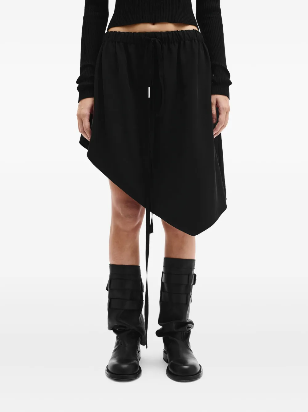 Ann Demeulemeester Janka drawstring mini skirt - Zwart