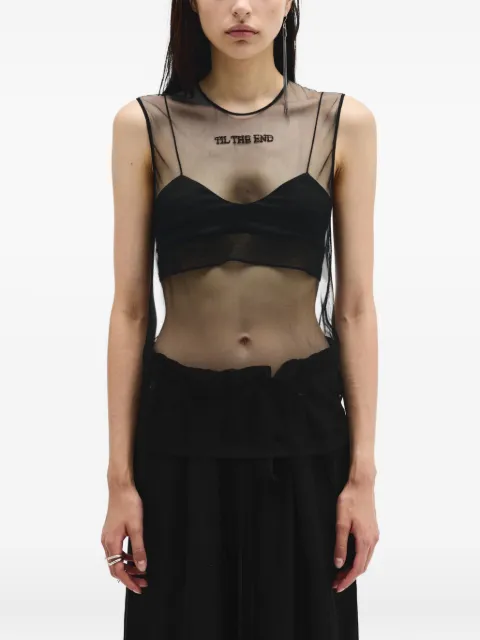 Ann Demeulemeester camiseta traslúcida Till the End