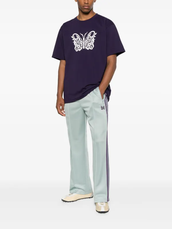 コラボ★NEEDLES×Kae Tanaka T-shirt★ニードルズ ロゴ Tシャツ Needles x Kae Tanaka crew-neck t-shirt | Purple | FARFETCH