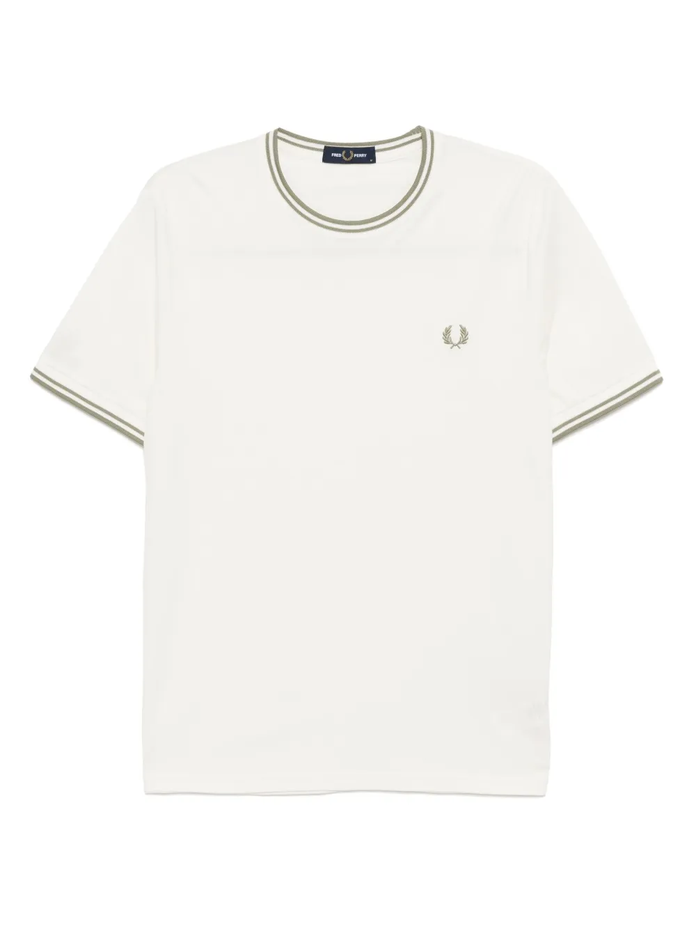 Fred Perry logo-embroidered T-shirt | Neutrals | Image 1