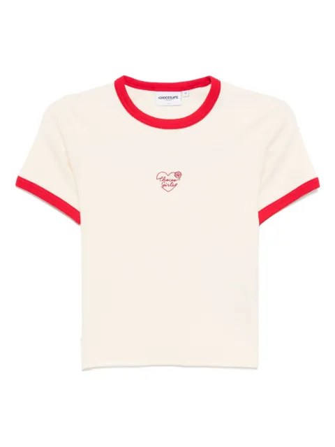 CHOCOOLATE logo-embroidered T-shirt