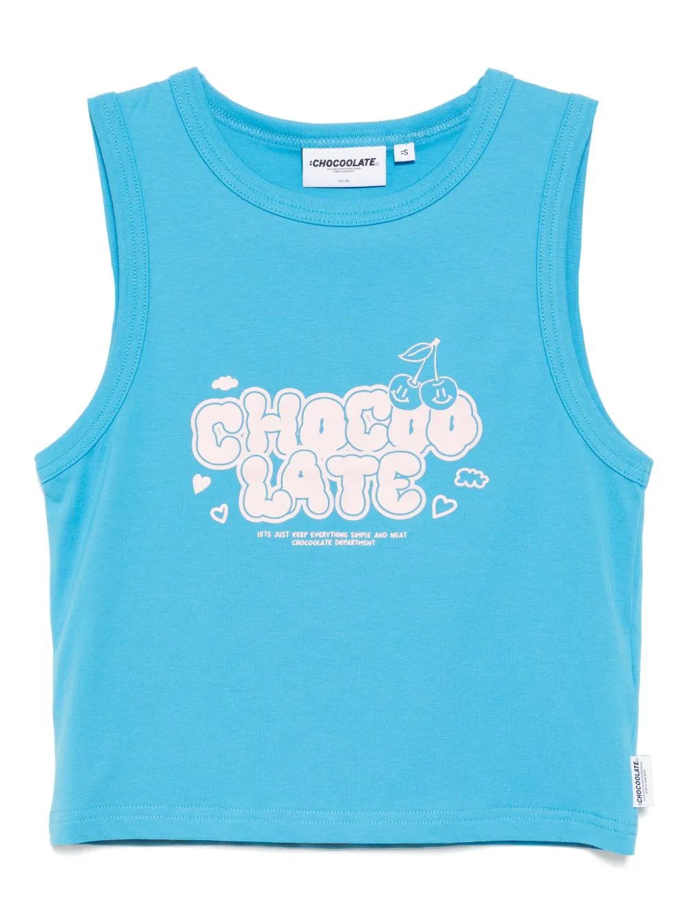 CHOCOOLATE logo-print tank top | Blue | Image 1