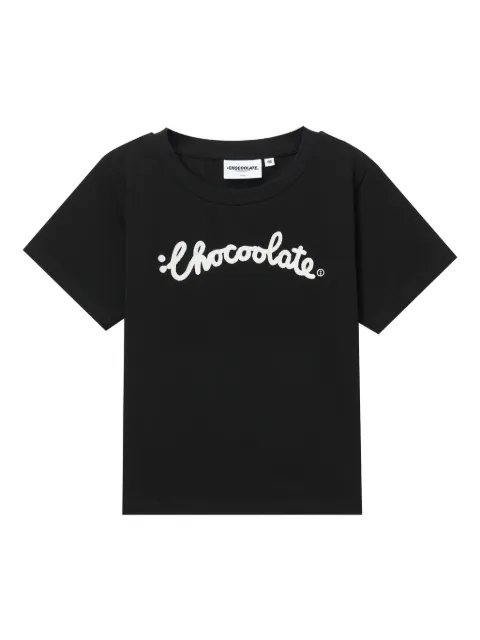 CHOCOOLATE logo-embroidered T-shirt