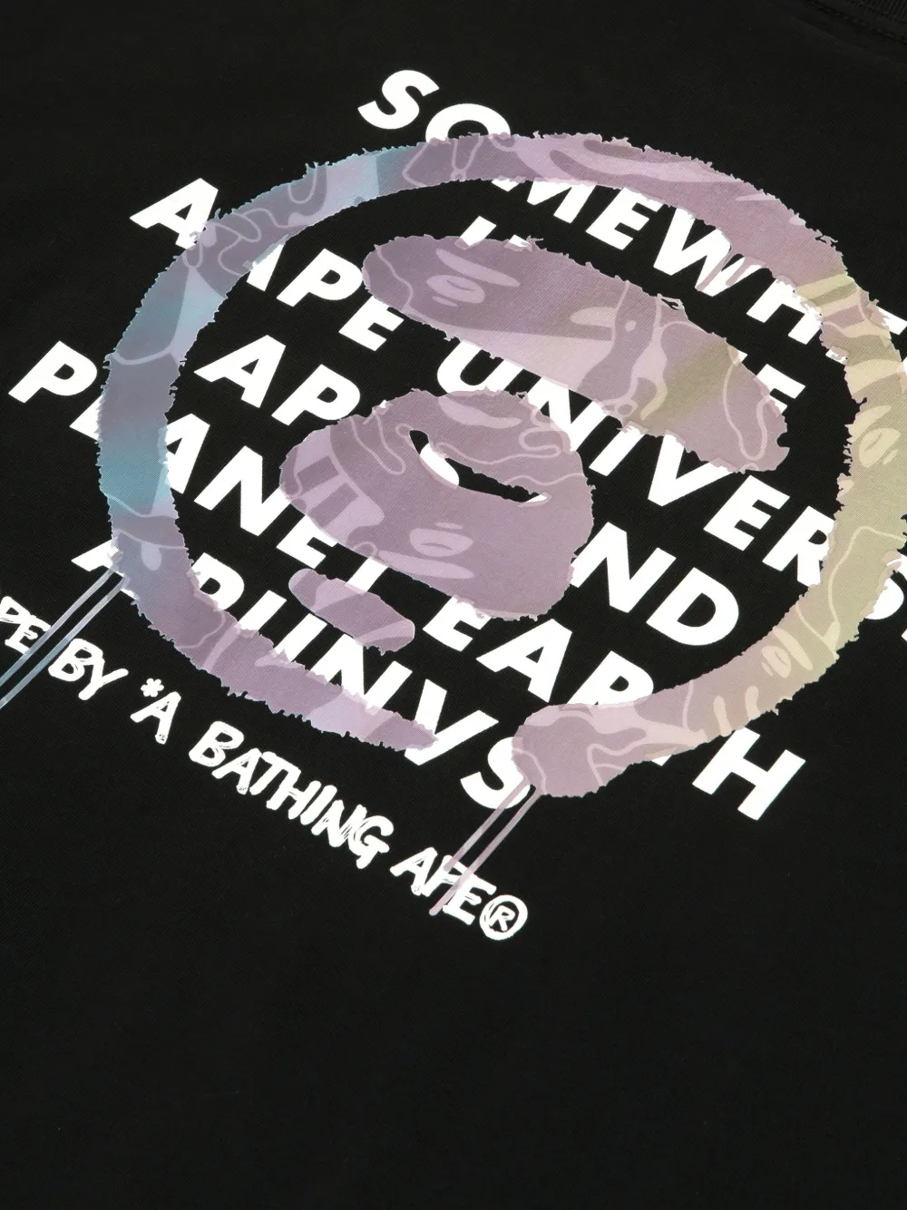 AAPE BY *A BATHING APE T-shirt met grafische print Zwart