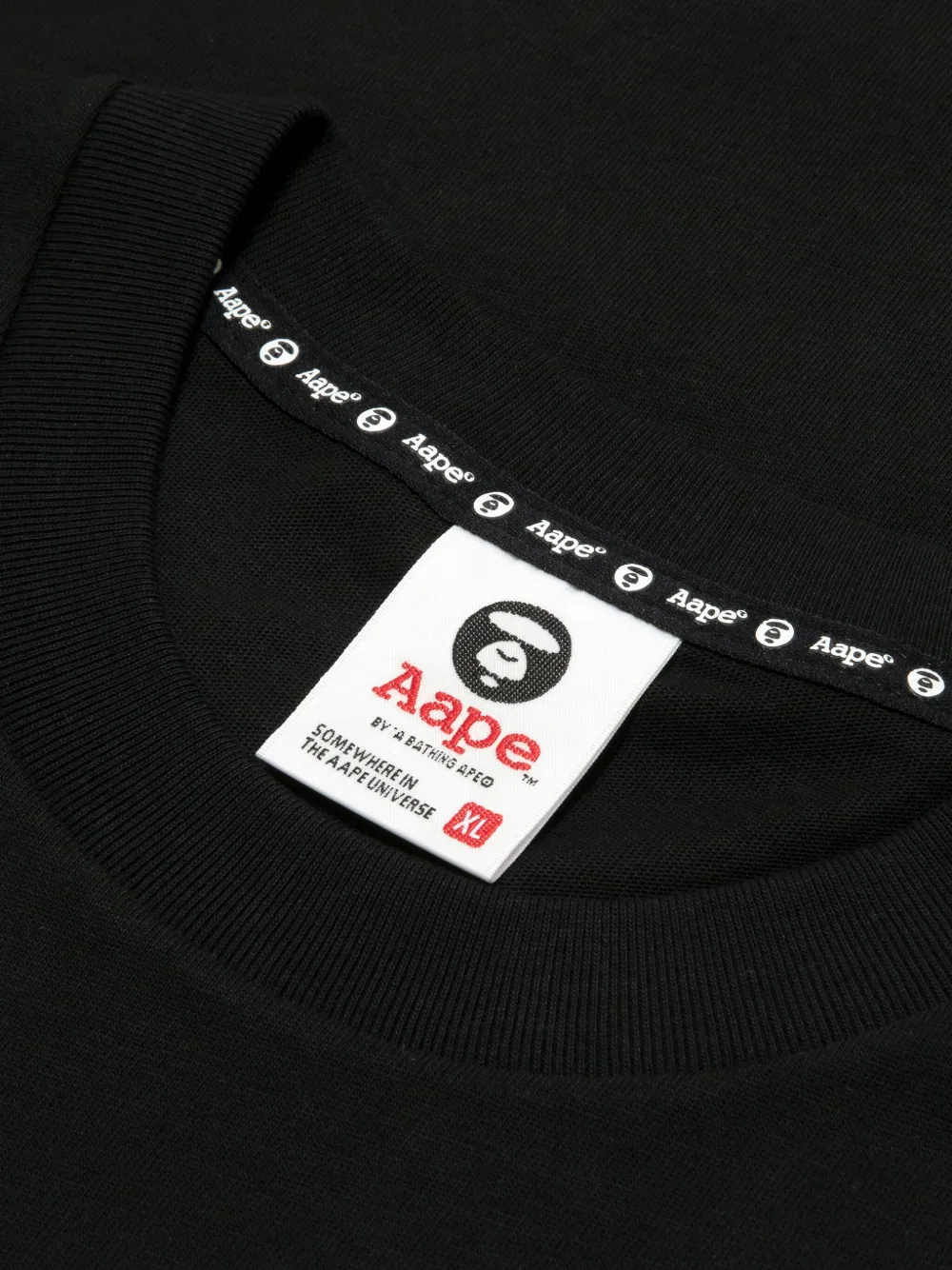 AAPE BY *A BATHING APE T-shirt met grafische print Zwart
