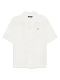 Fred Perry logo-embroidered shirt - 760 LIGHT ECRU