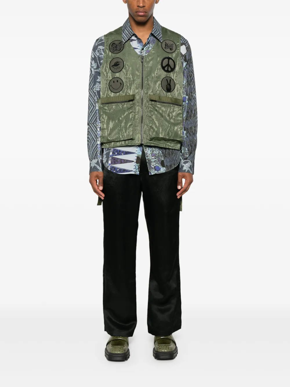 Needles logo-embroidered gilet | Waistcoats & Gilets | Image 2