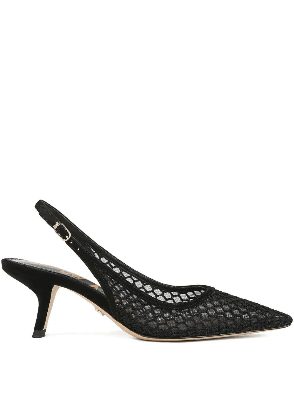 Sam Edelman 40mm Hazel mesh-panelled slingback pumps Black