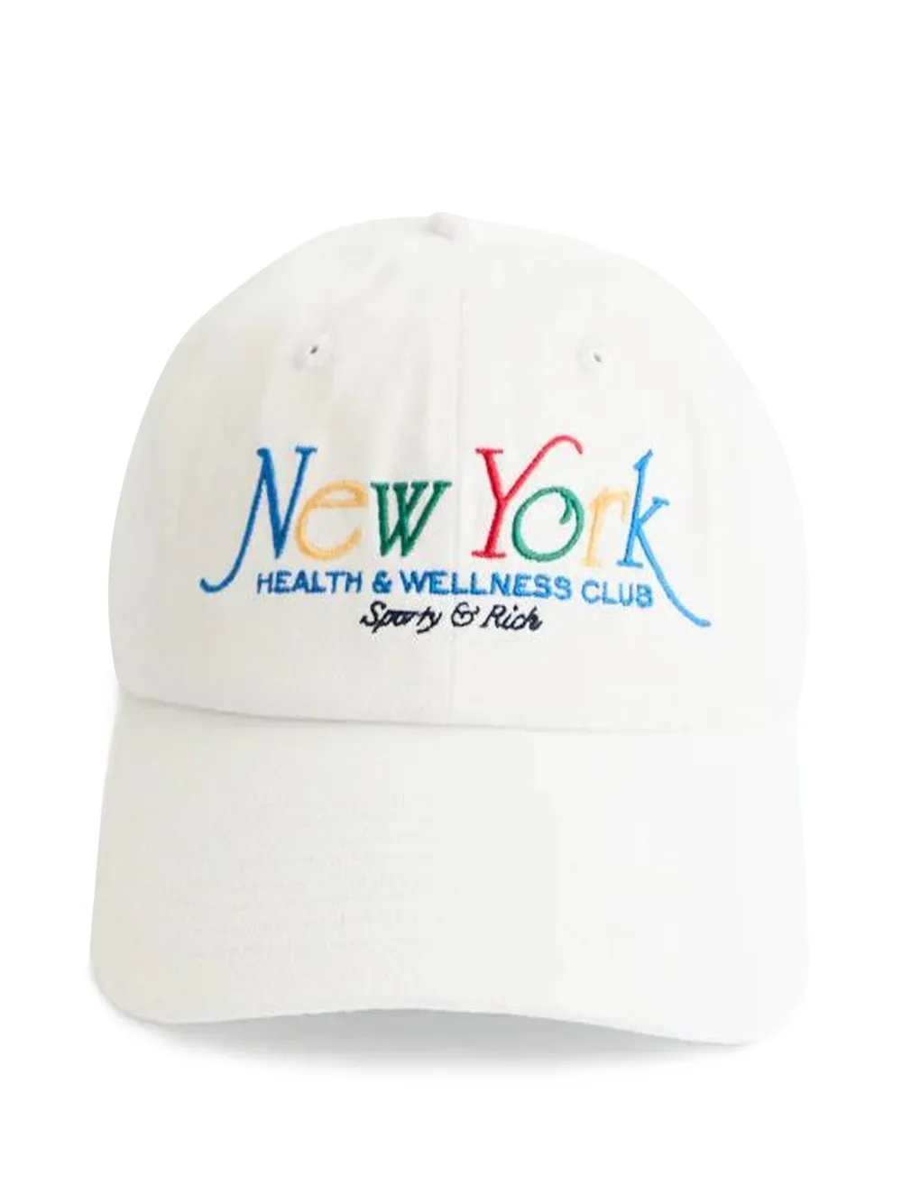 Sporty & Rich NY 94 logo-embroidered cap Wit