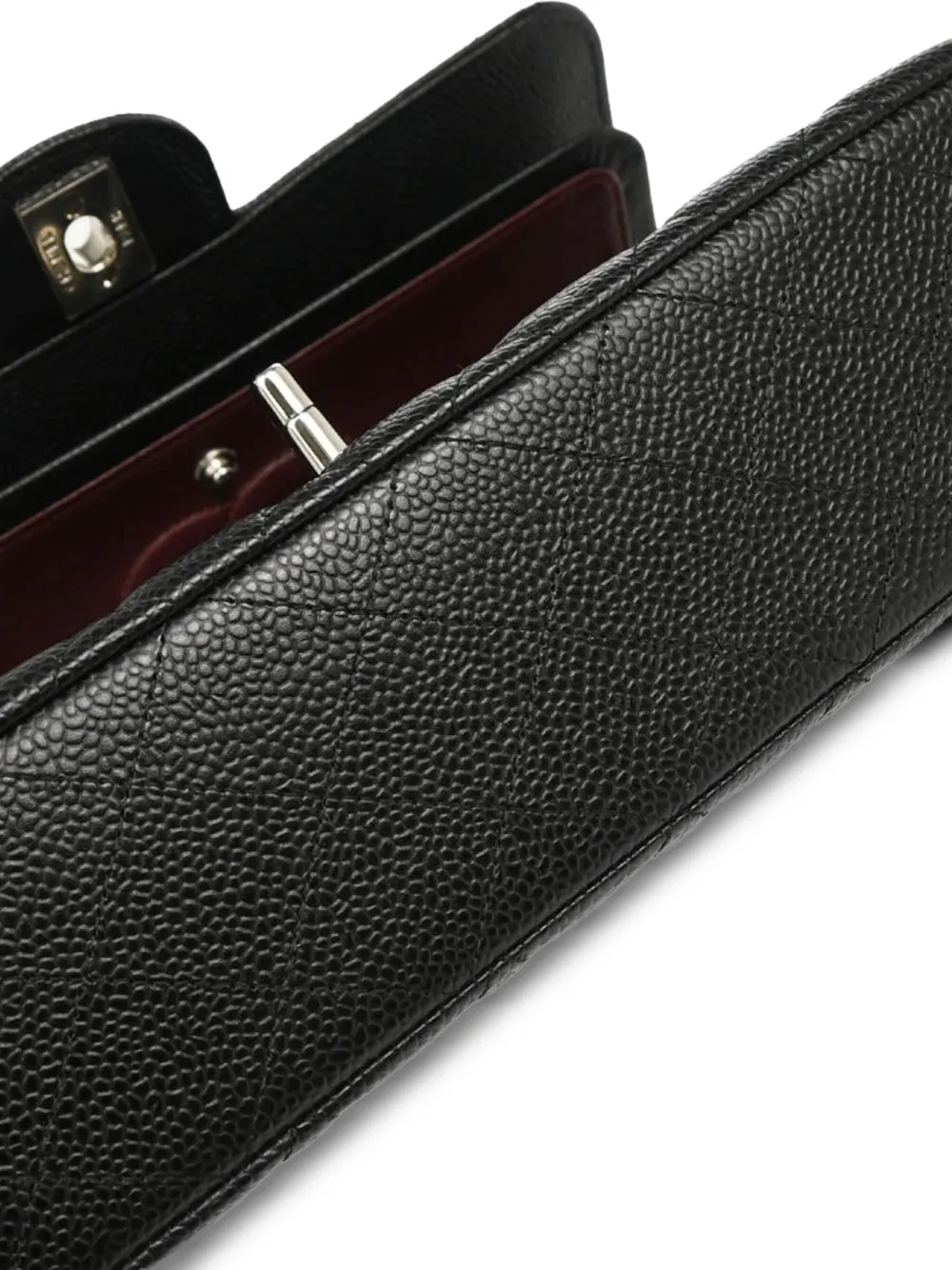 Pre-owned Chanel 2019 Small Double Flap Shoulder Bag In Black