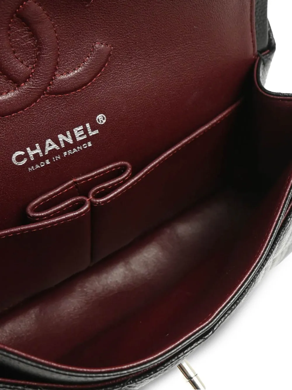 Pre-owned Chanel 2019 Small Double Flap Shoulder Bag In Black