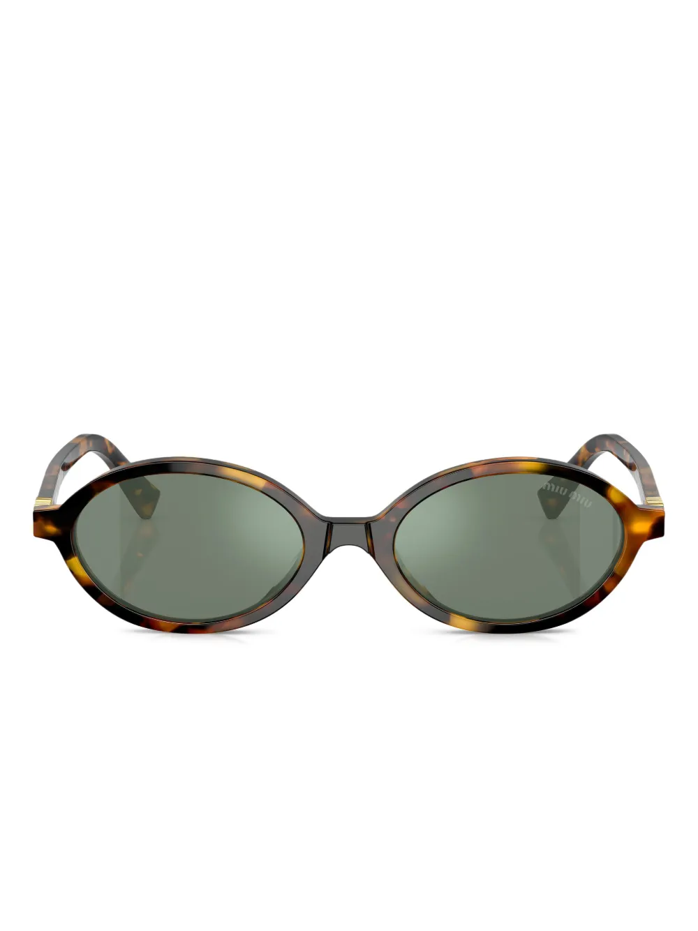 Miu Miu Eyewear oval-frame tortoiseshell sunglasses | Brown | Image 1