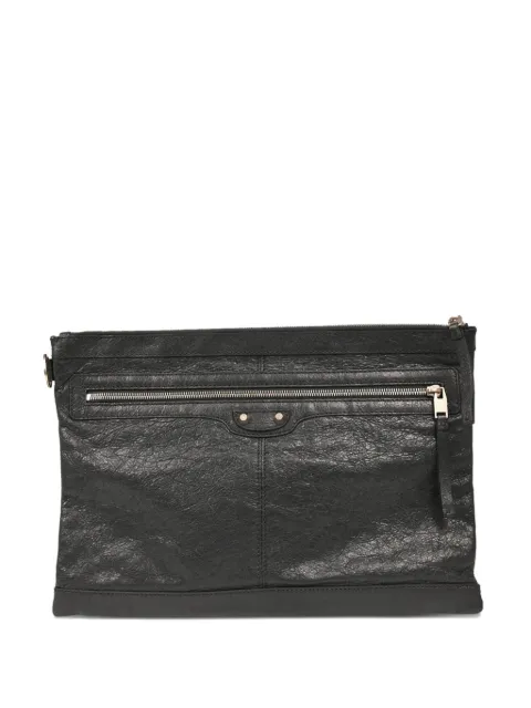 Balenciaga Pre-Owned textured leather clutch bag