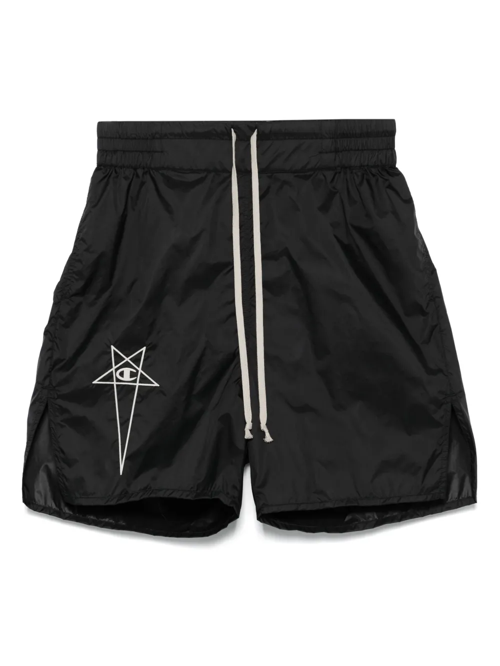 Rick Owens X Champion logo-embroidered bermuda shorts Zwart