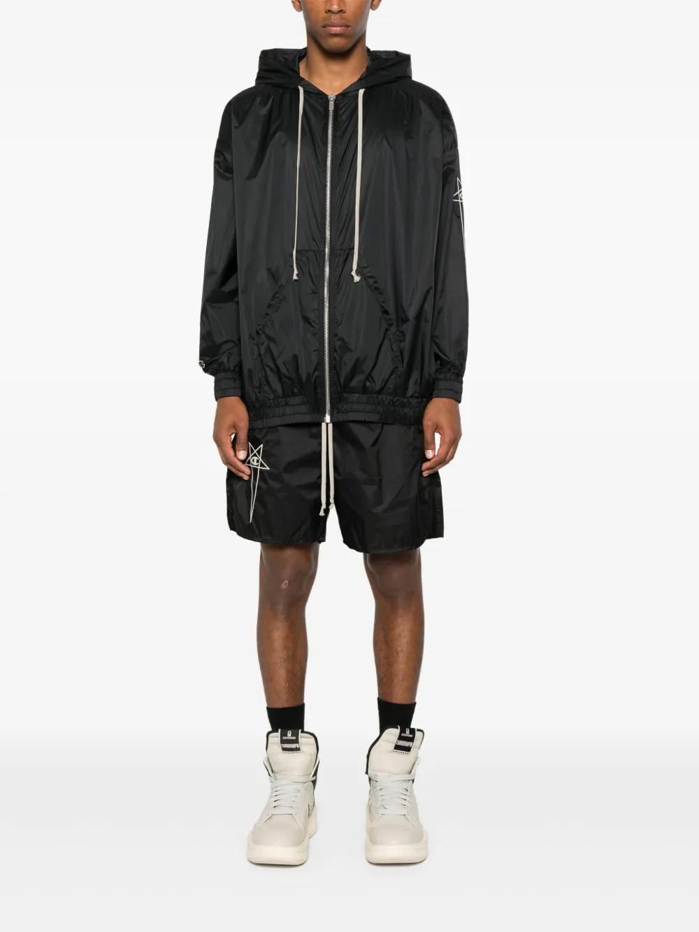 Rick Owens X Champion logo-embroidered bermuda shorts - Zwart
