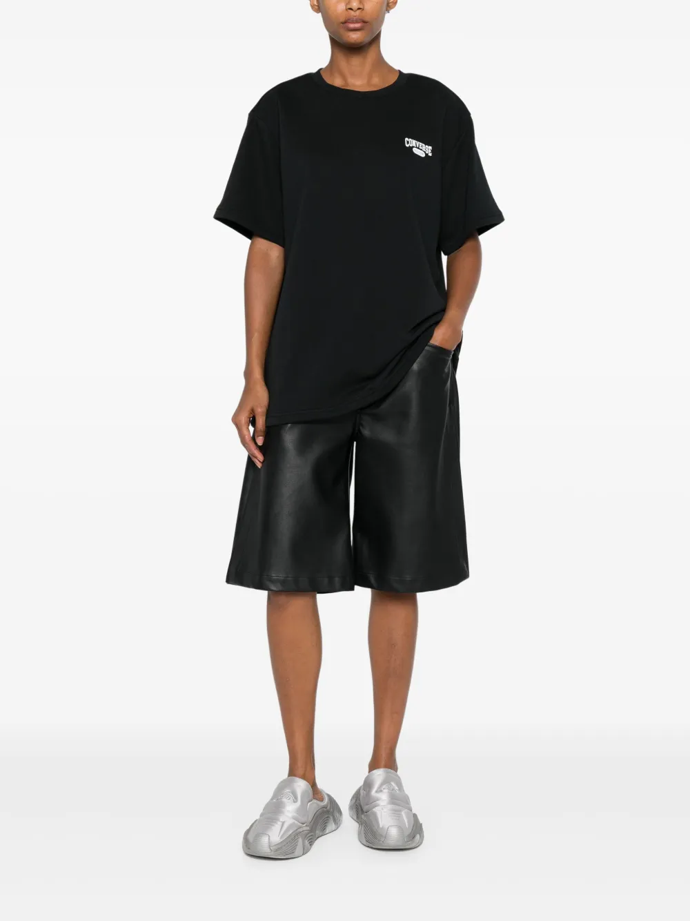 Converse T-shirt met logoprint Zwart