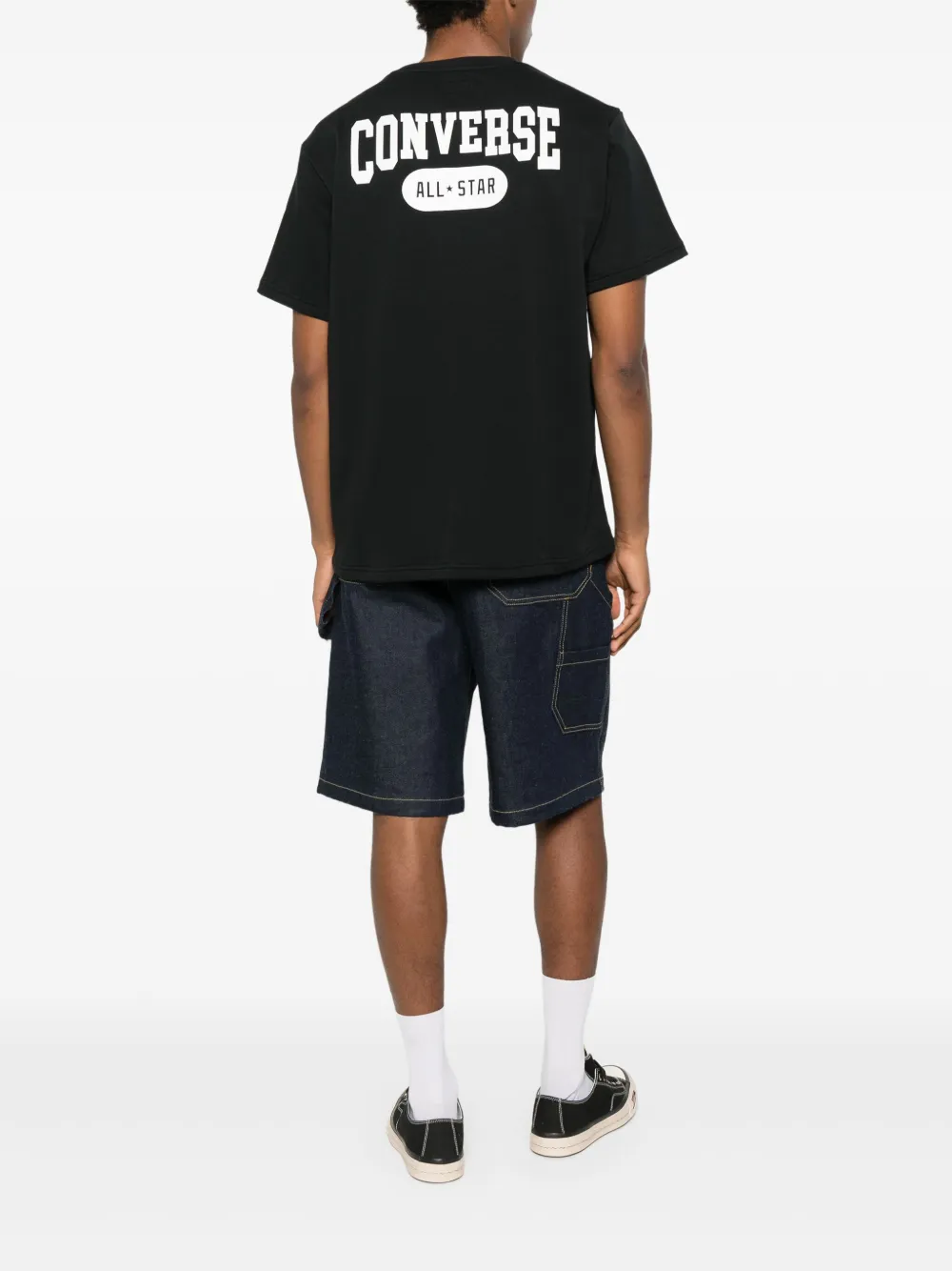Converse T-shirt met logoprint Zwart