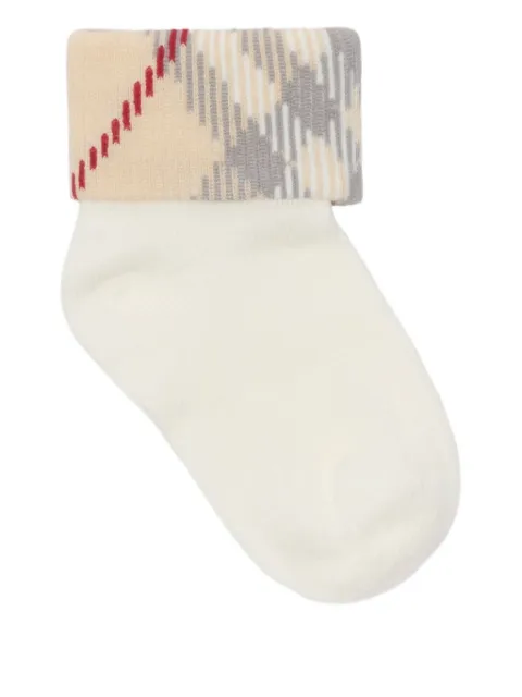 Burberry Kids Socken mit Check-Besatz (2er-Set)