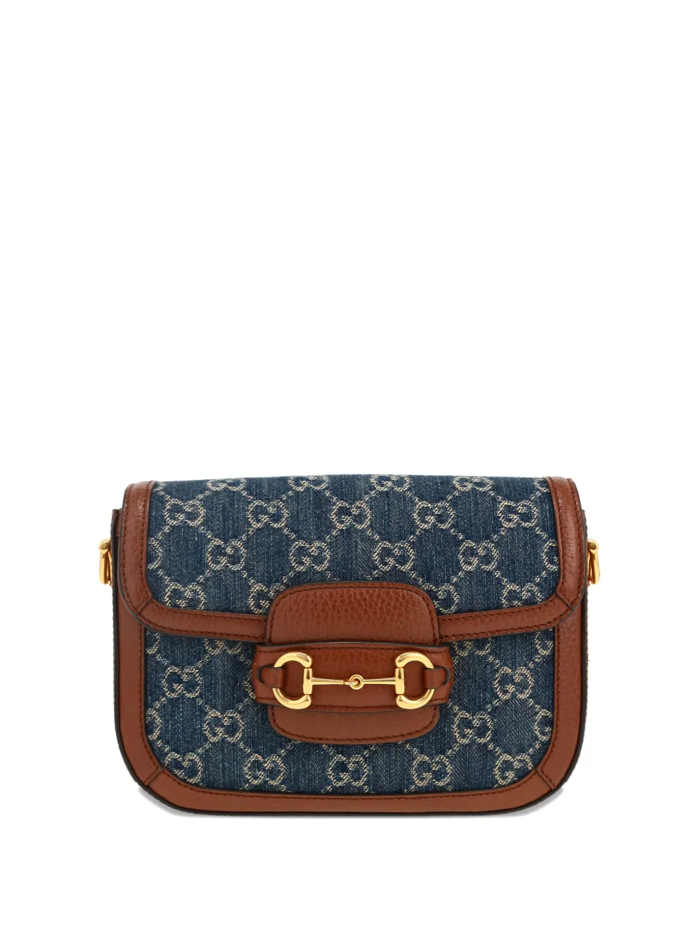 Gucci Pre-Owned small 1955 Horsebit shoulder strap - ブルー Gucci Pre-Owned small 1955 Horsebit shoulder strap - ブルー