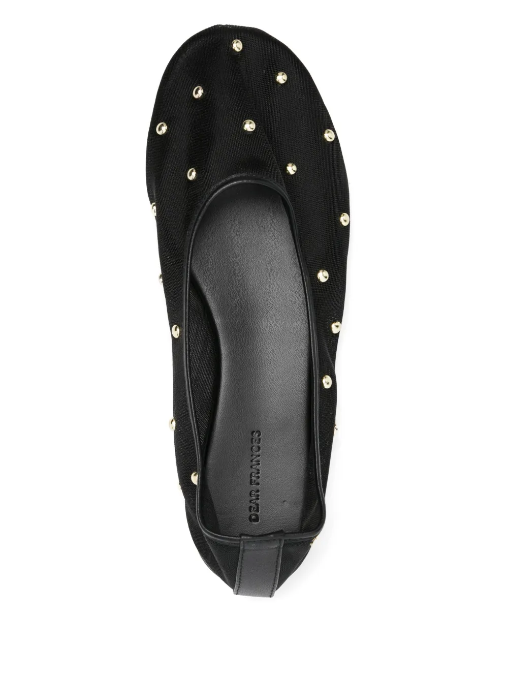 DEAR FRANCES STUDS MESH BALLET FLATS