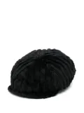 Tagliatore textured baker boy hat - Black