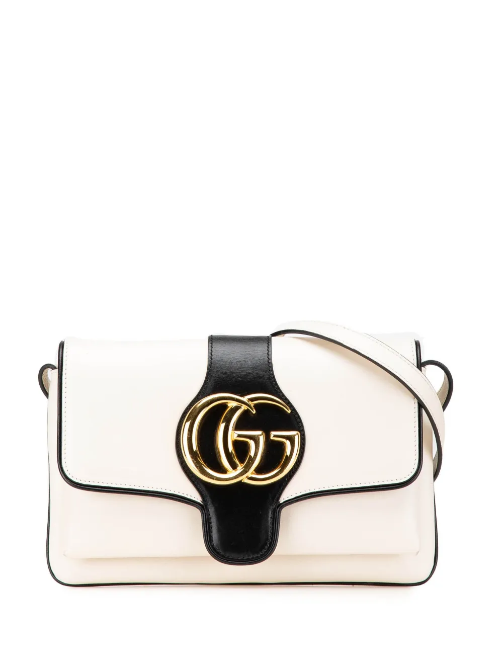 Gucci Pre-Owned 2000-2015 スモール バイカラーレザー アリー ショルダーバッグ - ホワイト Gucci Pre-Owned 2000-2015 スモール バイカラーレザー アリー ショルダーバッグ - ホワイト