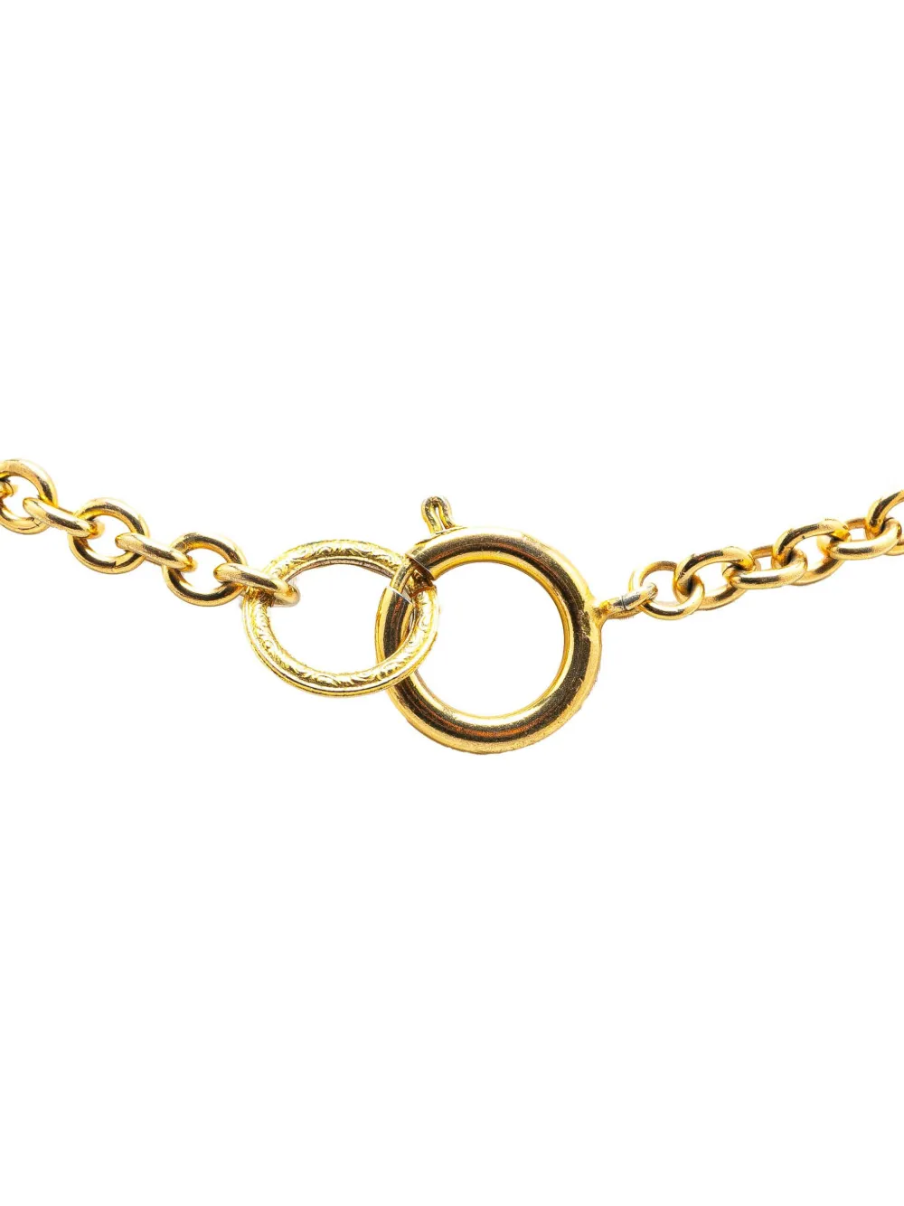 CHANEL Pre-Owned قلادة سلسلة مطلية بالذهب وبزينة حجر الراين 1970-1980 | Image 2