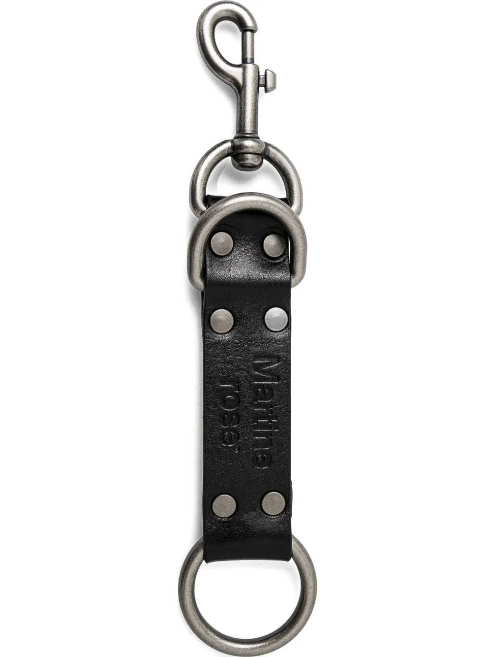 Martine Rose Leren sleutelhanger Zwart