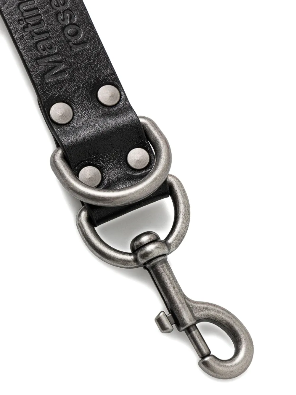 Martine Rose Leren sleutelhanger Zwart