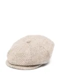 Tagliatore herringbone baker boy hat - Neutrals
