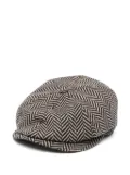 Tagliatore patterned baker boy hat - Black